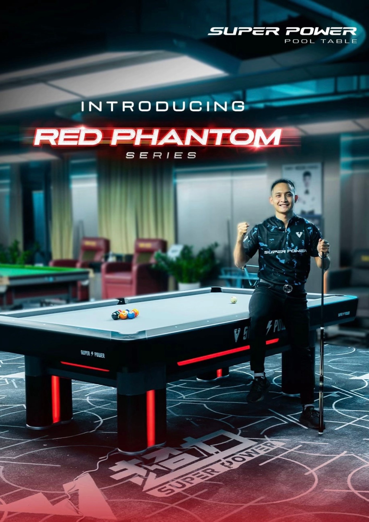SUPER POWER PHANTOM RED 2 Mansion Billiards - Mansionbilliards.com