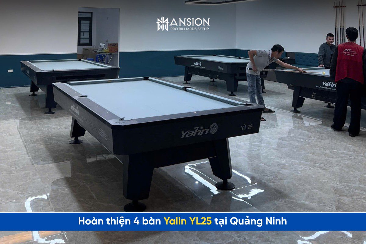Lap Dat Ban Giao 4 Ban Bida Yalin Yl25 Chinh Hang Tai Thanh Ha Quang Ninh 2 Mansion Billiards