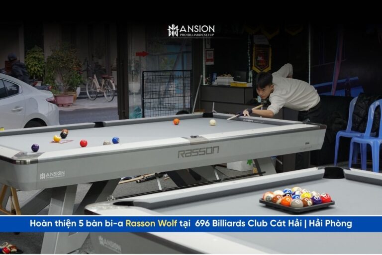 Ban Giao Lap Dat 5 Ban Bi A Rasson Wolf Tai 696 Billiards Club Cat Hai Hai Phong2 Mansion Billiards - Mansionbilliards.com
