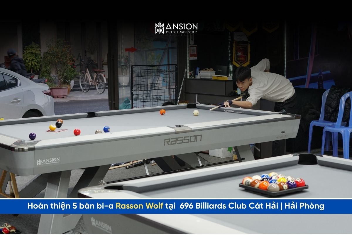 Ban Giao Lap Dat 5 Ban Bi A Rasson Wolf Tai 696 Billiards Club Cat Hai Hai Phong2 Mansion Billiards - Mansionbilliards.com